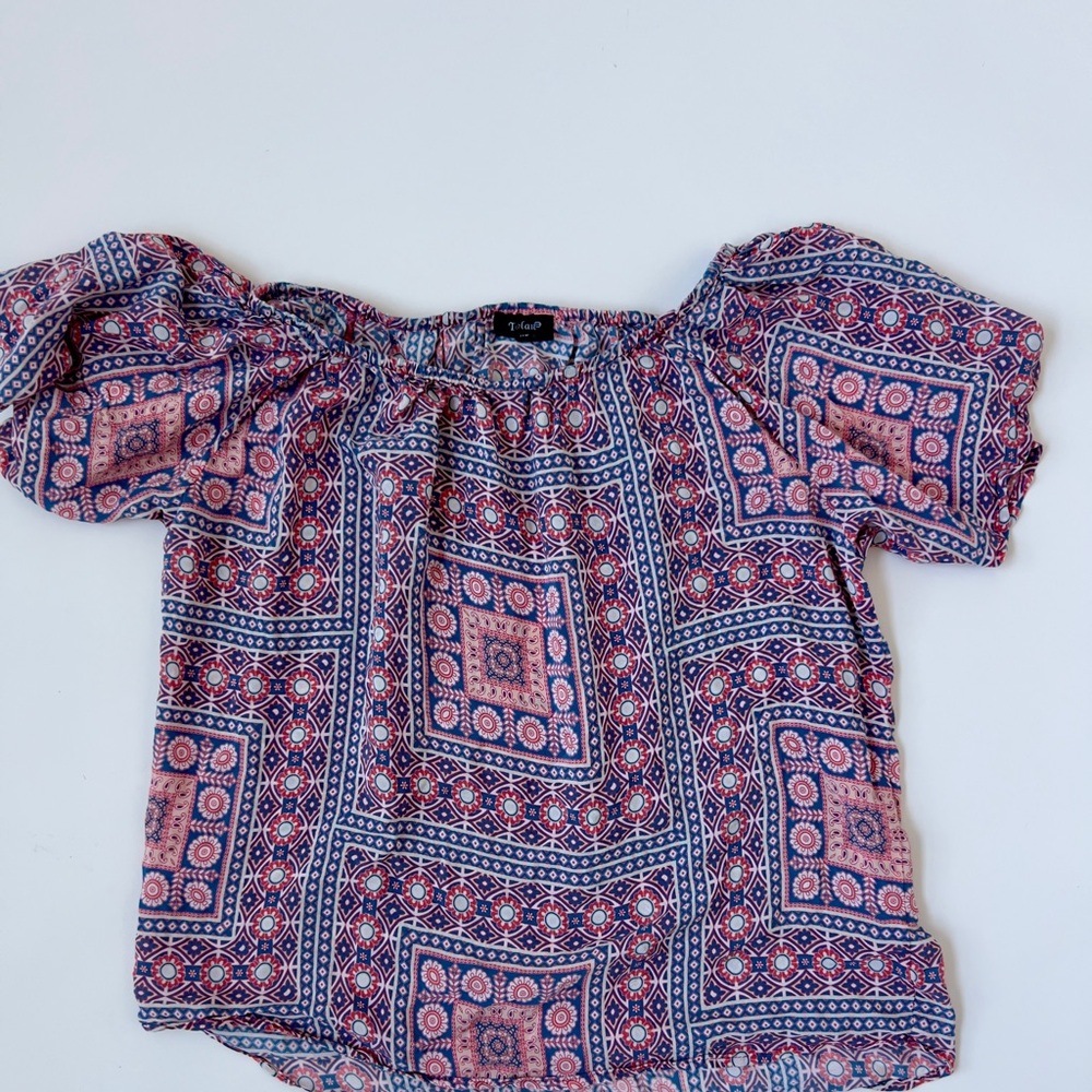 Tolani Women's Patterned Off-Shoulder Top